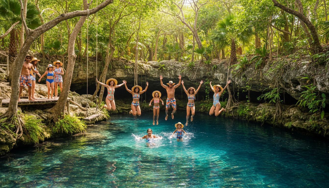 explorez les cenotes azul, magnifiques formations naturelles aux eaux cristallines, parfaites pour la plongée, la baignade et la découverte d'un trésor caché de la nature.
