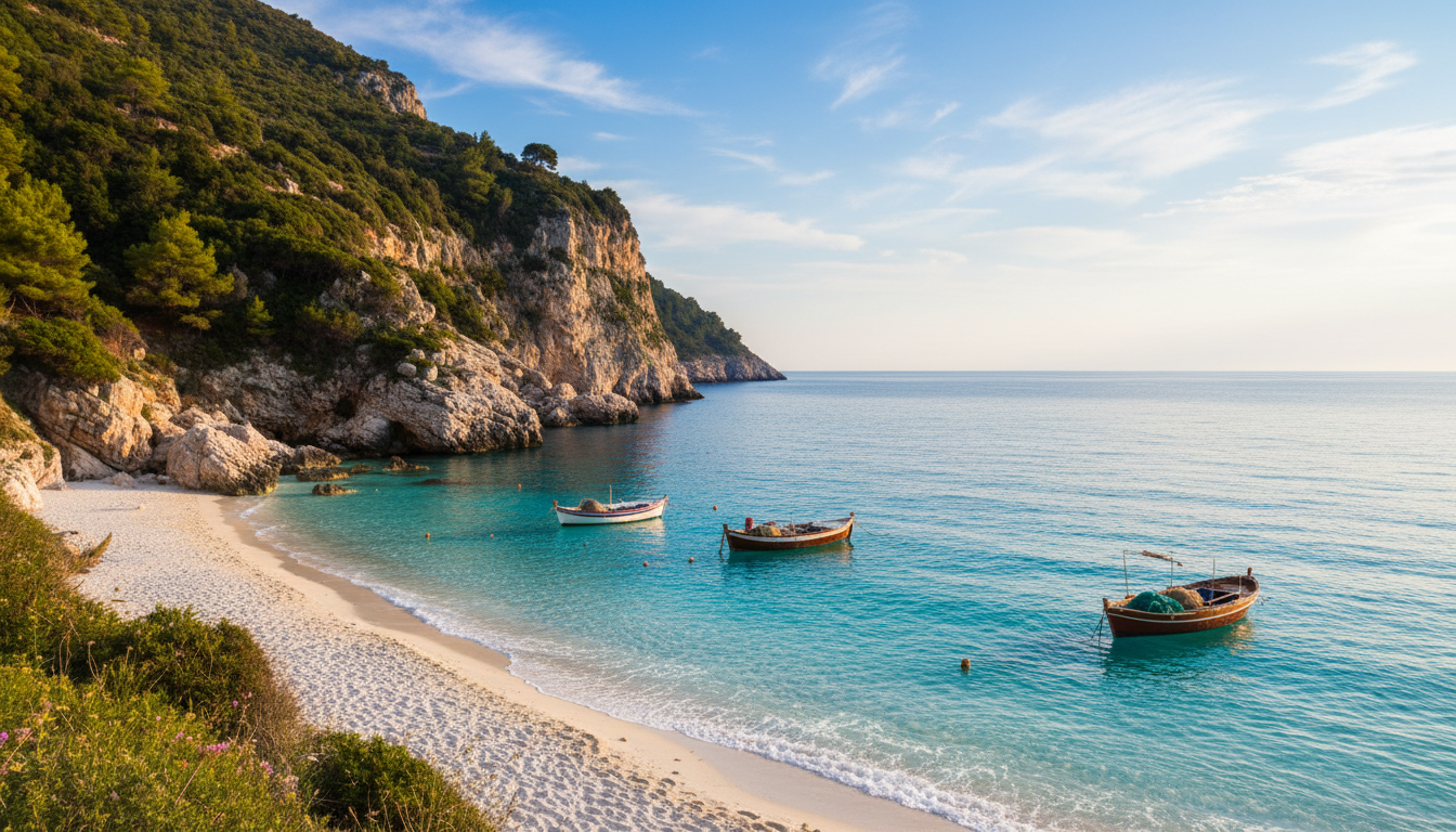 explorez les plus belles plages d'albanie et laissez-vous séduire par leurs eaux turquoise, leurs paysages préservés et leur ambiance authentique.