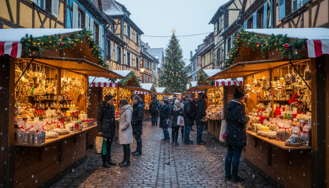 découvrez le marché de noël à riquewihr, un charmant village alsacien où traditions et magie des fêtes se rencontrent pour une expérience inoubliable.