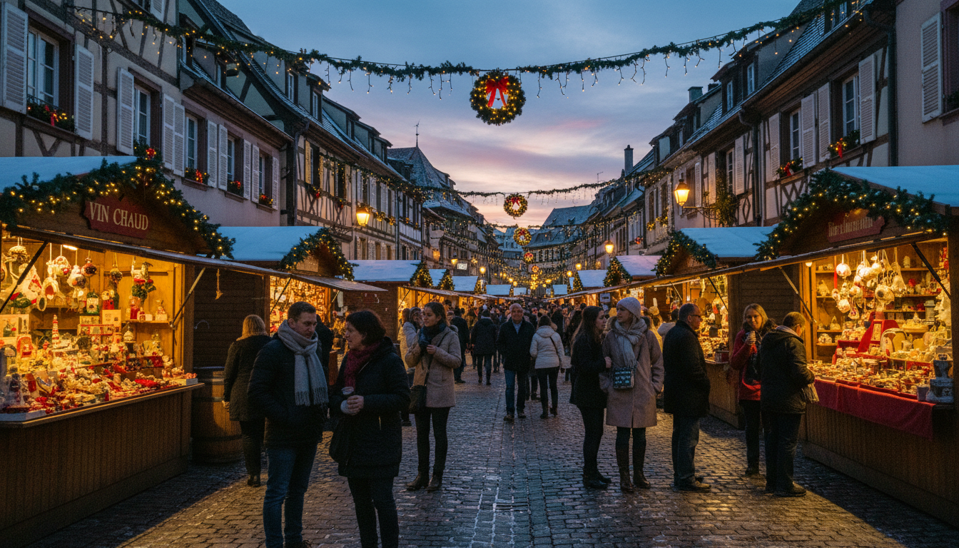 découvrez le marché de noël à riquewihr, un lieu enchanteur où traditions, artisanat et gourmandises de noël vous plongent dans une ambiance féerique.